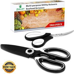 2x Kitchen Shears Scissors HEAVY DUTY Stainless Steel Meat Chicken Cutting Tool